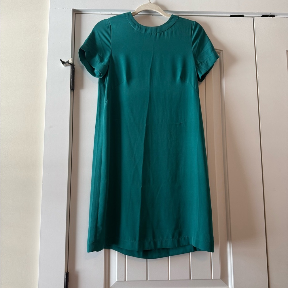 H&M Teal round neck shift Dress size 2